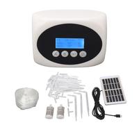 CUOFYUNL système d'arrosage solaire USB ou batterie double pompe à eau LCD Kit d'irrigation goutte à goutte automatique pour 15 plantes