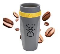 Cup 300 ml - bouteille d'eau de couvercle twistable avec paille intégrée, tasse de voyage à l'épreuve des déversements | Tasse de café thermique à la fuite pour garçons, filles, hommes, étudiant
