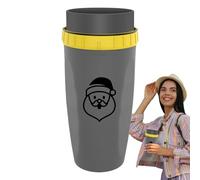 Cup 300 ml - bouteille d'eau de couvercle twistable avec paille intégrée, tasse de voyage à l'épreuve des déversements | Tasse de café thermique à la fuite pour garçons, filles, hommes, étudiant