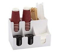 Cup and Lid Dispenser, Coffee Bar Organizer for Coffee Bar, Beverage Cup, Kitchen, Breakroom