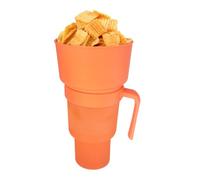 Cup Bowl Combo, 1000 Ml 2 En 1 Tasse De Boisson À La Collation, Gobelet Multifonction Réutilisable Avec De La Paille Et De La Poignée, Des Coupes De Pop-corn À L'épreuve Des Fuites Pour Les Films