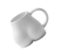 Cup Butt drôle | NOUVELLES COFED COFE COFED | Formulaire drôle en céramique en forme de crosse, nouveauté tasse de thé à café de café à la maison pour la maison et le bureau - blanc