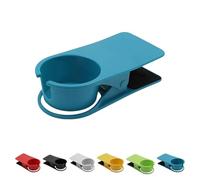 Cup Clip Drink Holder Beach Chair Cruise, Cruise Drink Holder, Clip on Cup Holders for Beach Chair Holders for Beverage Soda Coffee Beer Bottle (Blue)