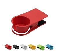 Cup Clip Drink Holder Beach Chair Cruise, Cruise Drink Holder, Clip on Cup Holders for Beach Chair Holders for Beverage Soda Coffee Beer Bottle (Red)