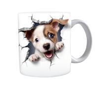 Cup De Chien Mignon-350 Ml De Dessin Animé À La Main Tasse De Café En Céramique À La Main | Tasse De Consommation Colorée Avec Henkel | Ttasse De Céramique Drôle Pour Café, Thé, Lait, Cacao, Jus, Bure