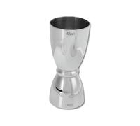 Cup de mesure à double tête en acier inoxydable - déversement de spiritueux à double face précis avec une large ouverture pour une distribution d'alcool facile, un matériau de (type 1)