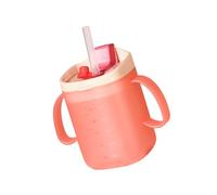 Cup de paille en girouette - pas de tasse de consommation d'alcool, bouteille d'eau pour les tout-petits, tasse de manche pour bébé | Couvercle de paille à l'épreuve des fuites avec une emprise facile