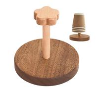 Cup Dispenser, Wooden Drink-Up Mug Stand, Decorative Paper Cup Organizer Rack Compact Space-Saving Storage Tower for Bathroom, Kitchen, Coffee Bar, Dorm, RV, Counter, Camping, Restaurant Use