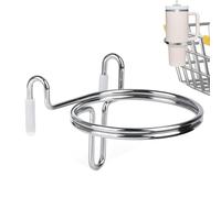 Cup Holder, Bottle Stand, 3.15x1.93in Cart Accessory, Double Ring Design, Portable Build, Drink Organizer for Coffee Mug, Cone Mug, Baby Bottles, Shopping, Travel, Daily Use