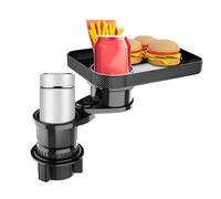 Cup Holder Expander - Car Food Holder, Car Eating Tray, Multi Cars Eating Trays System, Cup Holders Tray Unit | Trays for Cars Trips, Road Travel, Truck Cabs, RV Rides, Food Holding, Driver Meals