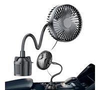 Cup Holder Fan, Vehicle Blowing Fan, Car Accessory, Three Speed Settings, Usb Powered Performance, for Travel Camping Outdoor Daily Use, 2.15x1.38cm/0.85x0.54 Inches Black 1 Piece