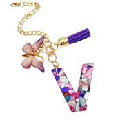 Cup Letter Charm, Letter Cup Chains - Lettre Cup Decoration With Butterfly and Tassel - Cute Trendy Backpack Pendentif, Mug Initial Keychains, Bijoux Bouteille d'eau pour Femmes Filles, se beskrivning