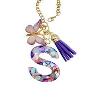 Cup Letter Charm, Letter Cup Chains - Lettre Cup Decoration With Butterfly and Tassel - Cute Trendy Backpack Pendentif, Mug Initial Keychains, Bijoux Bouteille d'eau pour Femmes Filles, se beskrivning