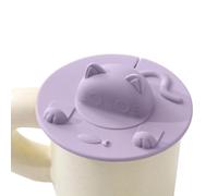 Cup Lid - Silicone Cat Mug Seal Lid Cap | Reusable Tea Bag Holder, Dustproof, High-Temperature Resistant Cup Cover with Stand Function | Coffee, Beer, and Regular Cups