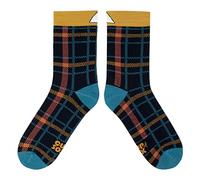 cup of sox Chaussettes à carreaux écossais multicolores - Chaussettes à motif tartan coloré pour des looks amusants et élégants, Marine, 41-44