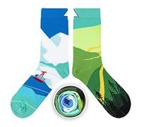 cup of sox Mountain Chaussettes colorées, Bleu, 41-44 Unisex