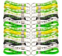 CupaPlay Lot de 24 porte-clés en caoutchouc en forme de cornichons mignons en forme de cornichons en conserve sur le thème des décorations d'anniversaire, de fête prénatale