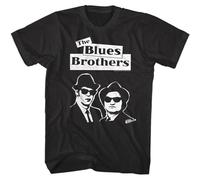 Cupcafe Elwood and Jake Blues Men’s T-Shirt The Blues Brothers Iconic Pose Black BlackBlackXXL