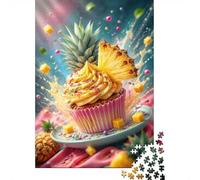 Cupcake Ananas 1000 Pièces Mini Puzzle pour Adultes | 52x38cm Carton Décoration Salon Coupe Précise Cadeau Anniversaire Relaxation