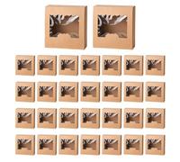 Cupcake Boxes 30 Pieces Baked Goods Container with Transparent Window