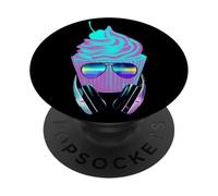 Cupcake EDM Raver Drop The Bass EDM Fam Art sur Le Dos PopSockets PopGrip Adhésif