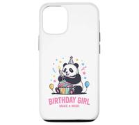Cupcake en Forme de Panda à Motif d'anniversaire pour Fille, Faites Un voeu Coque pour iPhone 12/12 Pro