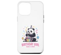 Cupcake en Forme de Panda à Motif d'anniversaire pour Fille, Faites Un voeu Coque pour iPhone 12 Pro Max