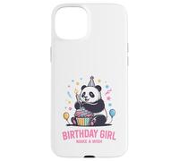 Cupcake en Forme de Panda à Motif d'anniversaire pour Fille, Faites Un voeu Coque pour iPhone 15 Plus
