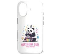 Cupcake en Forme de Panda à Motif d'anniversaire pour Fille, Faites Un voeu Coque pour iPhone 17