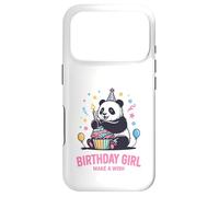 Cupcake en Forme de Panda à Motif d'anniversaire pour Fille, Faites Un voeu Coque pour iPhone 17 Pro