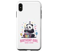 Cupcake en Forme de Panda à Motif d'anniversaire pour Fille, Faites Un voeu Coque pour iPhone XS Max
