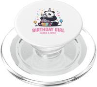 Cupcake en Forme de Panda à Motif d'anniversaire pour Fille, Faites Un voeu PopSockets PopGrip pour MagSafe