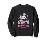 Cupcake en Forme de Panda à Motif d'anniversaire pour Fille, Faites Un voeu Sweatshirt