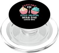 Cupcake or Stud Muffin Your Dad Loves You Baby Sexe Reveal PopSockets PopGrip pour MagSafe