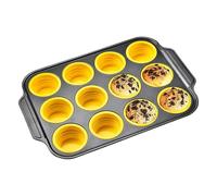 Cupcake Pans - 12 tasses à muffins | Nonstick Easy Release Mold | Nonstick Easy Release Tray Mold | 15.75x10.75 Inches Dishwasher Safe Baking Pan For Kitchen, Cooking, Oven, Freezer, Food, Snack