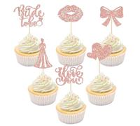 Cupcake Topper Bride, 24 Pièces Bridal Cake Decoration, Topper Gateau Bride, Nuptiale Cupcake Topper, Gâteau Toppers Bridal, pour Douche Nuptiale, Bachelorette Party Decoration (B)