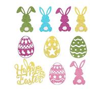 Cupcake Toppers, Avec Motif D'oeuf De Lapin De Pâques, 10 Pièces, Pics De Décoration De Dessert, Accessoires De Gâteau De Fête De Vacances, Accrocheur, Pour Décorer Des Cupcakes