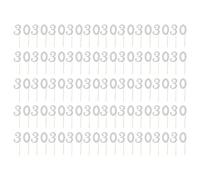 Cupcake Toppers Silver Glittering 3 0 Numbers Digital Cake Topping for Birthday Party Baby Showers Decoration 50 Sets Paper Bamboo Stick