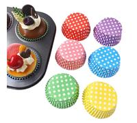 Cupcake Wrappers | 100 Pieces Baking Rainbow Dot Paper Wrappers | Household | Cupcake Wrappers | 100 Pieces Baking Rainbow Dot Paper Wrappers | Household Cupcake Liners | for Home Restaurant Kitchen Apar