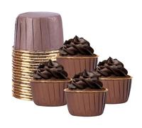 Cupcake Wrappers - Aluminum Foil Baking Cups, Heat Resistant Muffin Cases, Pastry Holders | Non Stick Safe Foil Shells, Birthday Wedding Party Catering Dessert Cake Kitchen Baking Tool Packs