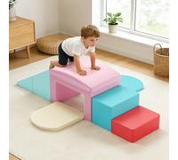 CUPCHID Blocs de Construction en Mousse pour bébé, Blocs de Construction en Mousse géants pour Enfants, Jouets éducatifs préscolaires pour Ramper et Grimper (Macarons-6)