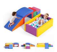 CUPCHID Blocs de Construction en Mousse pour bébé, Blocs de Construction en Mousse géants pour Enfants, Jouets éducatifs préscolaires pour Ramper et Grimper (Arc-en-Ciel-6)