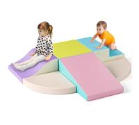 CUPCHID Module Motricité Bébé en Mousse,Cubes en Mousse pour Enfants, Jouets Éducatifs avec Housse en PU et Remplissage en EPE (JM3241)
