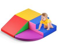 CUPCHID Parcours Motricité Bébé en Mousse,Blocs d’Escalade avec Housse en Cuir et Attaches à Crochets et Boucles, Mousse Blocs de Construction Jouets éducatifs,Soft Play Corner Climber (DM152116)