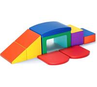 CUPCHID Parcours motricité bébé,Soft Ply Corner Climber Lot de 6 Blocs de Construction Souples géants en Mousse,Structure d'escalade Antidérapante | Design Lavable & Sécurité Renforcée（JM3323）