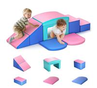 CUPCHID Toboggans d'intérieur et Structures de Jeux,Parcours motricité bébé, Bloc Mousse motricité bébé de Souples géants en Mousse,Jouets d'escalade pour Les Tout-Petits de 1 à 3 Ans (JM-98728)