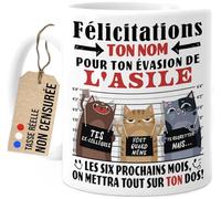 Cupdarling® Tasse Depart Collegue de Travail Personnalisé - Félicitations pour ton Évasion - Mug Humour Travail - Collègue de Travail Homme et Femme Bureau