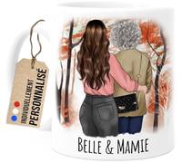 Cupdarling® Tasse Personnalisable Cadeau Mamie Avec Petite-Fille - Anniversaire, Fête Des Mères - Mug Original - 330 mL Céramique