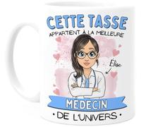 Cupdarling® Tasse Personnalisable Cadeau Medecin - Idee Cadeau Femme - Tasse Docteur - Cadeau Anniversaire Femme - Cadeau Pour Collegue De Travail Femme - Vétérinaire