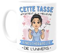 Cupdarling® Tasse Personnalisable Cadeau Pour Kiné - Idee Cadeau Femme Original - Tasse Humour - Cadeau Anniversaire Femme - 330 mL Céramique - Tasse Kine